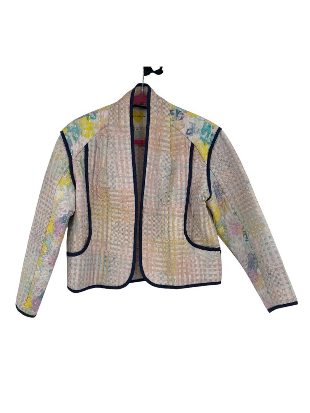 Kerri Rosenthal Quilted Jacket Size Small Brittany Beaulero Colorful Spring
